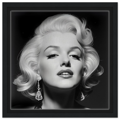 Marilynn Monroe Art Print Black Wood Frame 30x30 cm 12x12″ Framed Canvas