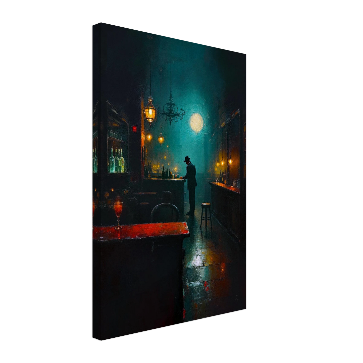 Speakeasy Bootleg Prohibition Bar Art Print No Frame 40x60 cm 16x24″ Gallery Wrapped Canvas