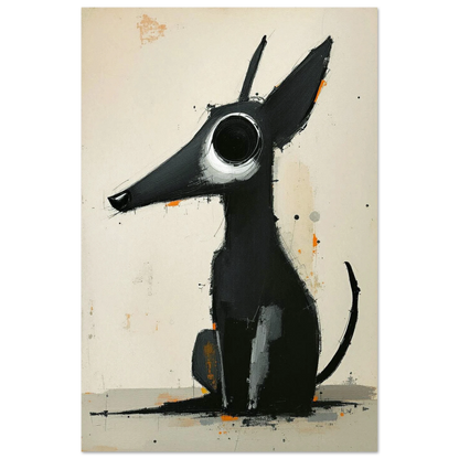 Big Eyed Abstract Dog Fine Art Print No Frame 40x60 cm 16x24″ Classic Matte Paper Poster