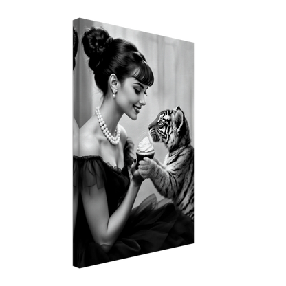 Audrey Hepburn Tiger Cub Art Print No Frame 40x60 cm 16x24″ Gallery Wrapped Canvas