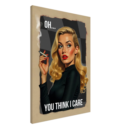 Retro Blonde Bombshell 1960s Funny Quote Art Print No Frame 70x100 cm 28x40″ Gallery Wrapped Canvas