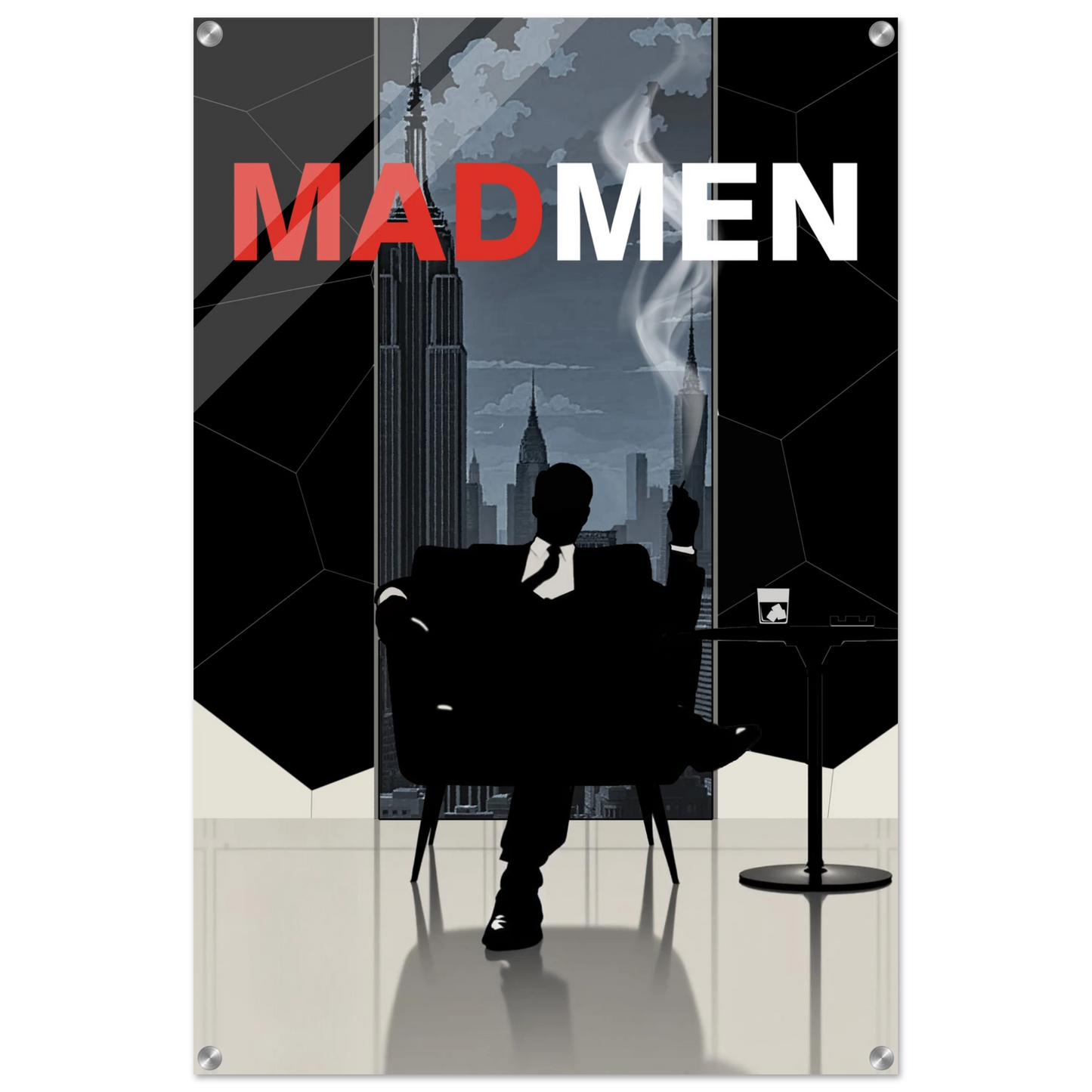 Mad Men Don Draper Retro Art Print No Frame 60x90 cm 24x36″ Sleek Acrylic Print