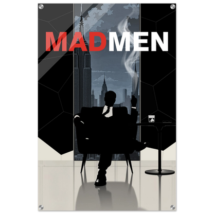 Mad Men Don Draper Retro Art Print No Frame 60x90 cm 24x36″ Sleek Acrylic Print