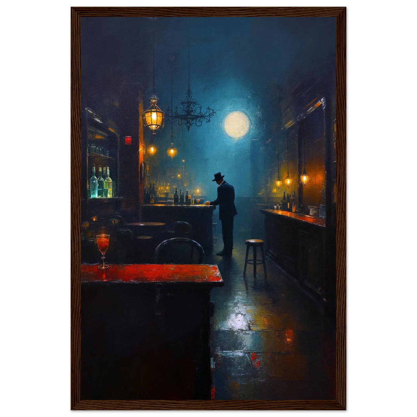 Speakeasy Bootleg Prohibition Bar Art Print 70x100 cm 28x40″ Sleek Acrylic Print No Frame