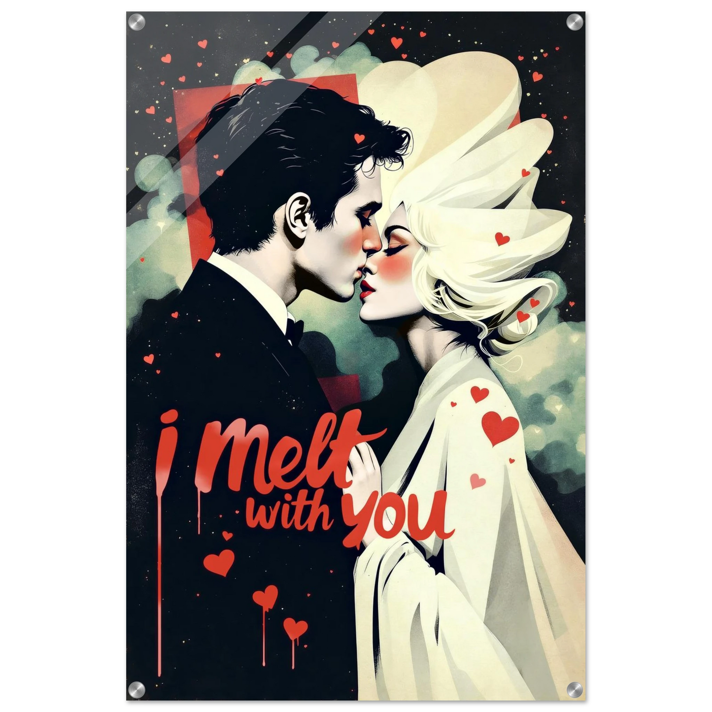 I Melt With You Avant-garde Retro Art Print 24x36″ Sleek Acrylic Print