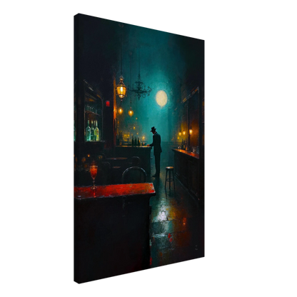 Speakeasy Bootleg Prohibition Bar Art Print 60x90 cm 24x36″ Gallery Wrapped Canvas No Frame