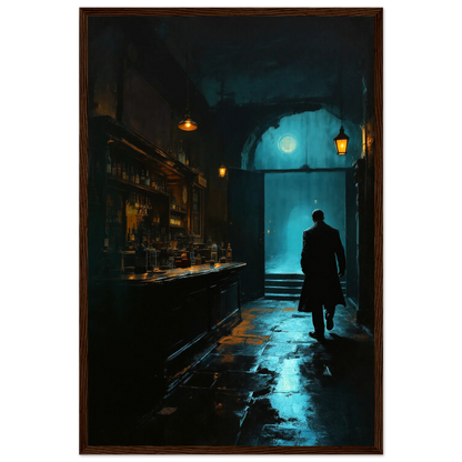 Speakeasy Prohibition Bootleg Bar Art Poster Print 40x60 cm 16x24″ Premium Matte Paper Wooden Framed Poster Dark Brown Wood Frame