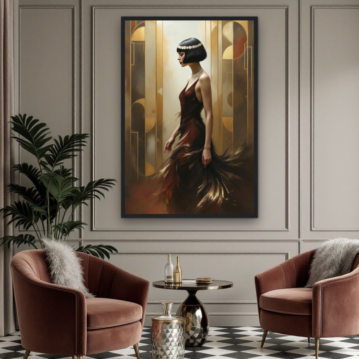 Great Gatsby Art Deco Flapper Speakeasy Print