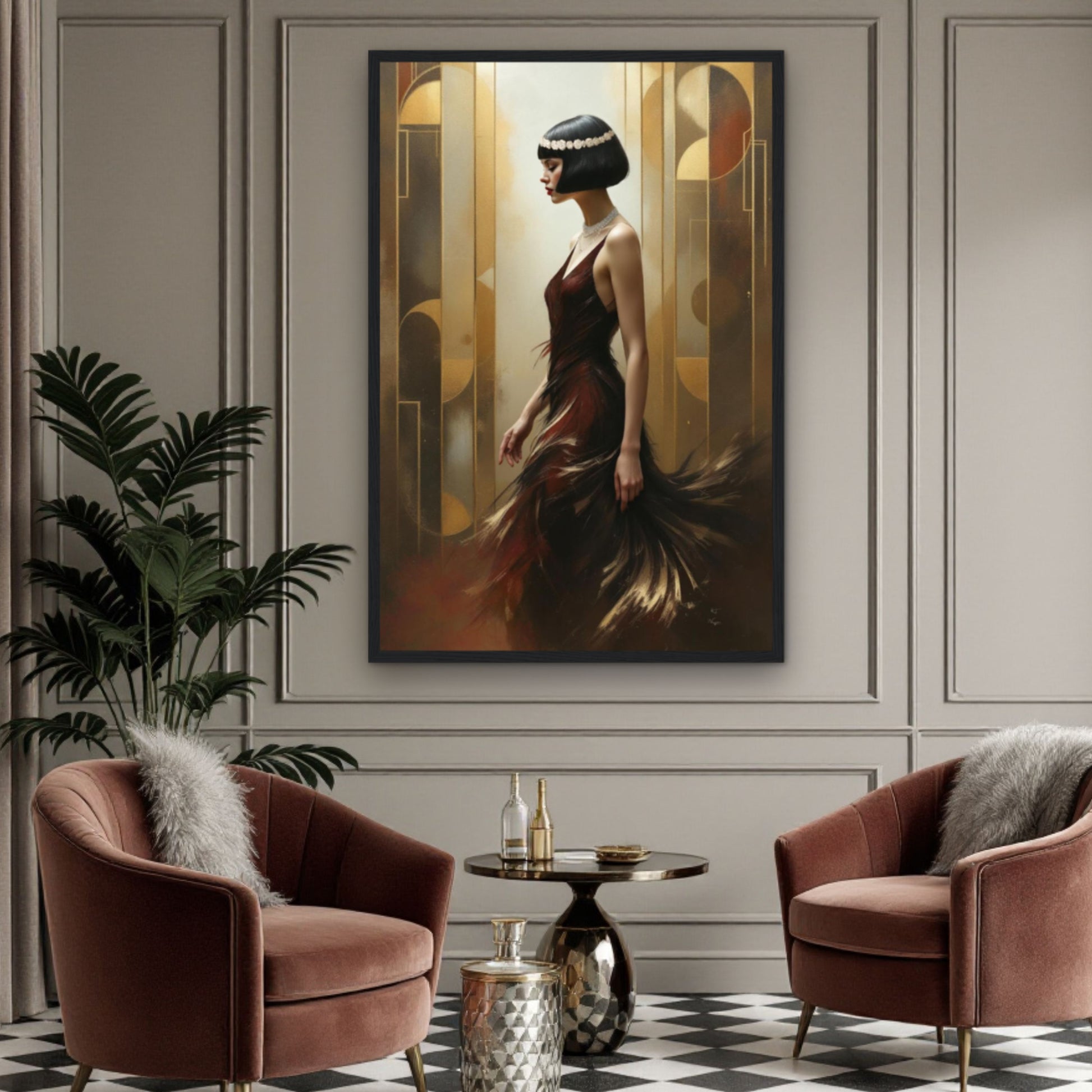 Great Gatsby Art Deco Flapper Speakeasy Print