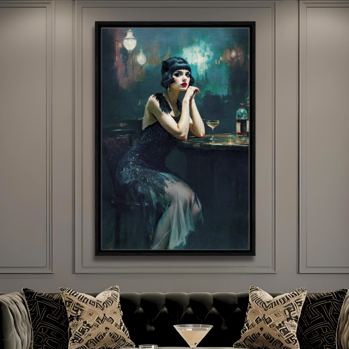 Jazz Age Speakeasy Flapper Art Print