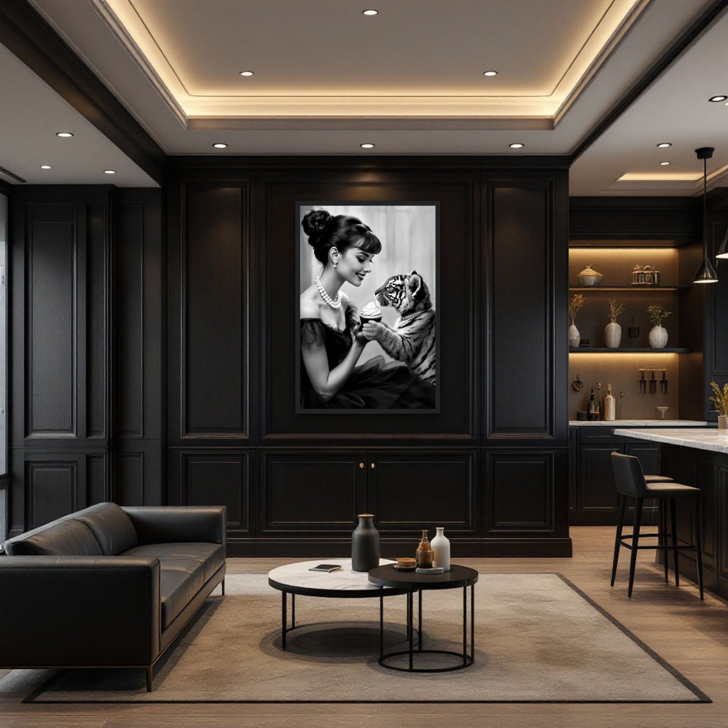 Audrey Hepburn Tiger Cub Art Print