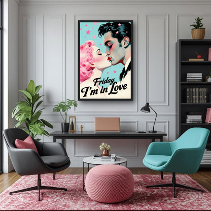 Friday I'm In Love - Retro Romantic Art Print