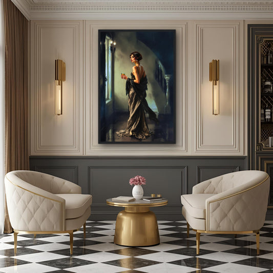 Art Deco Flapper Speakeasy Fine Art Print