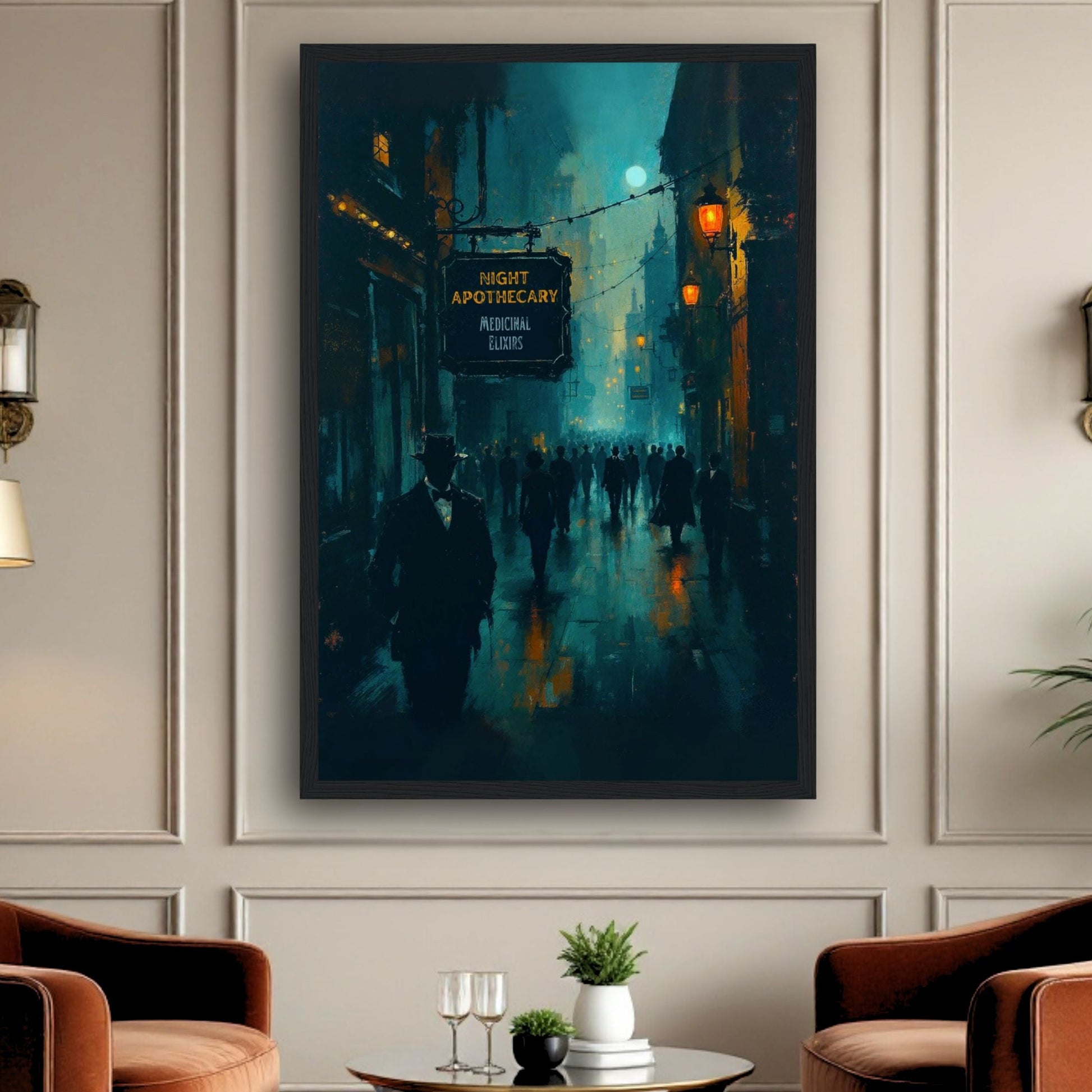 Prohibition Speakeasy Moody Nightlife Art Print