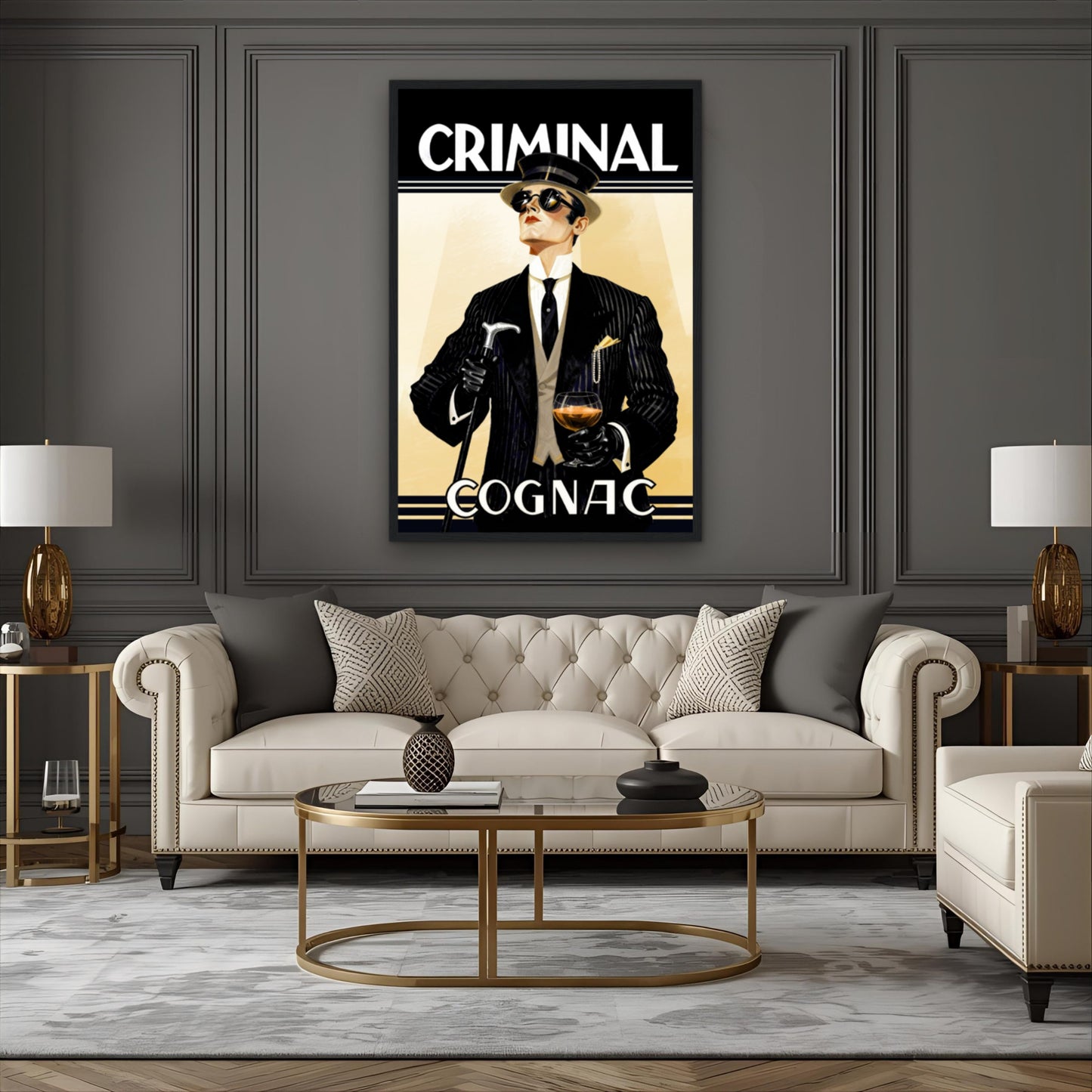 Criminal Cognac 1920s Art Deco Print