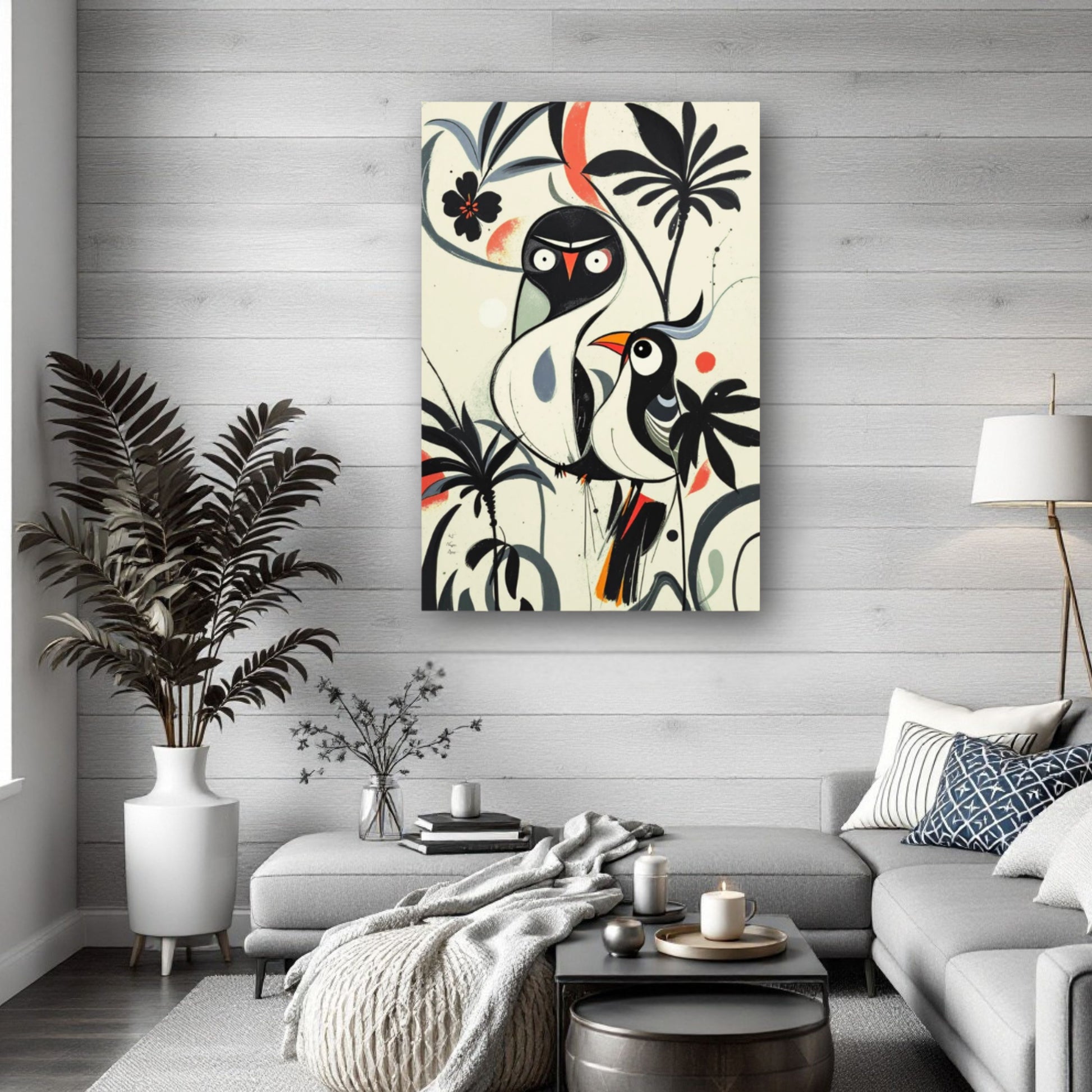 Abstract Bird Modern Tropical Art Print