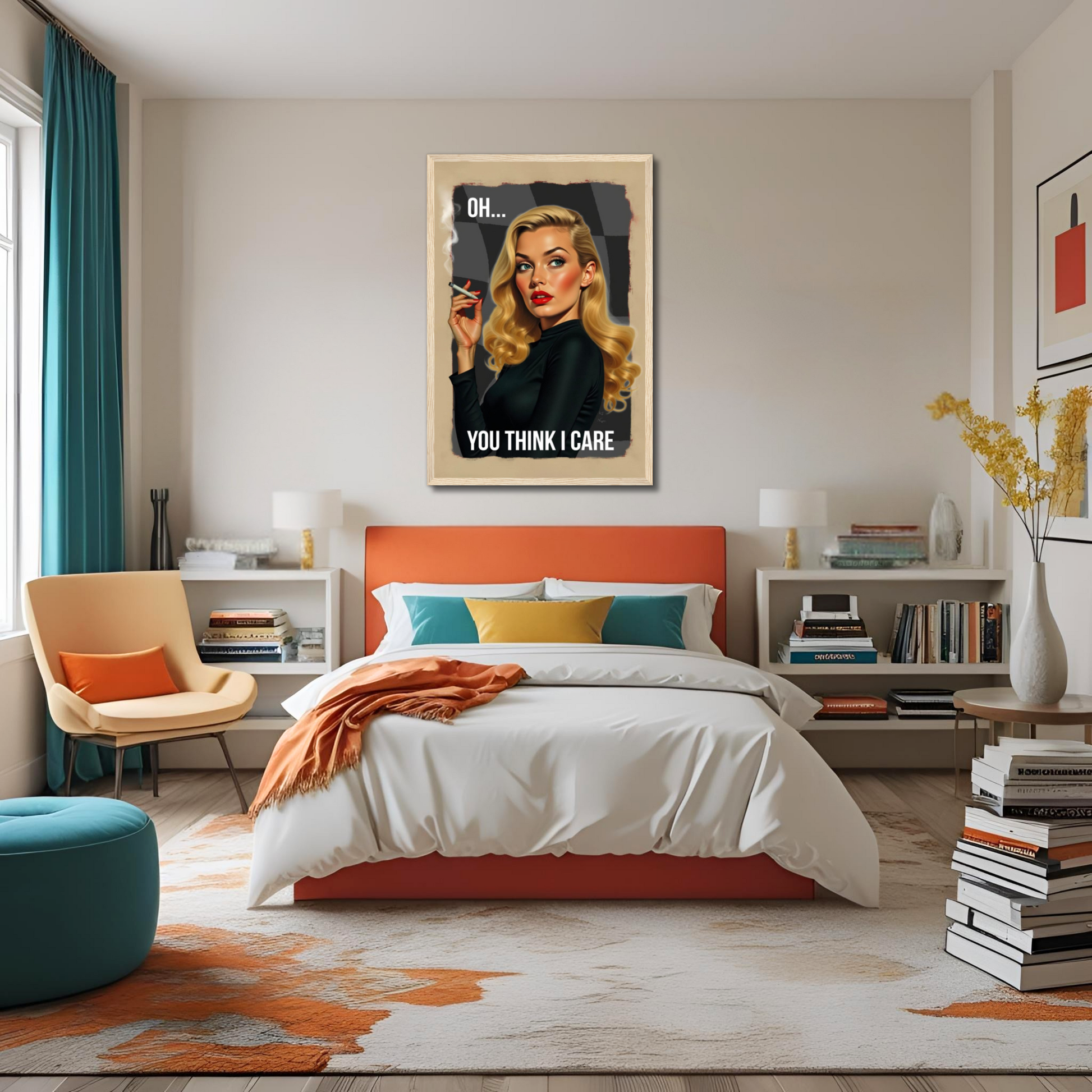 Retro Blonde Bombshell 1960s Funny Quote Art Print