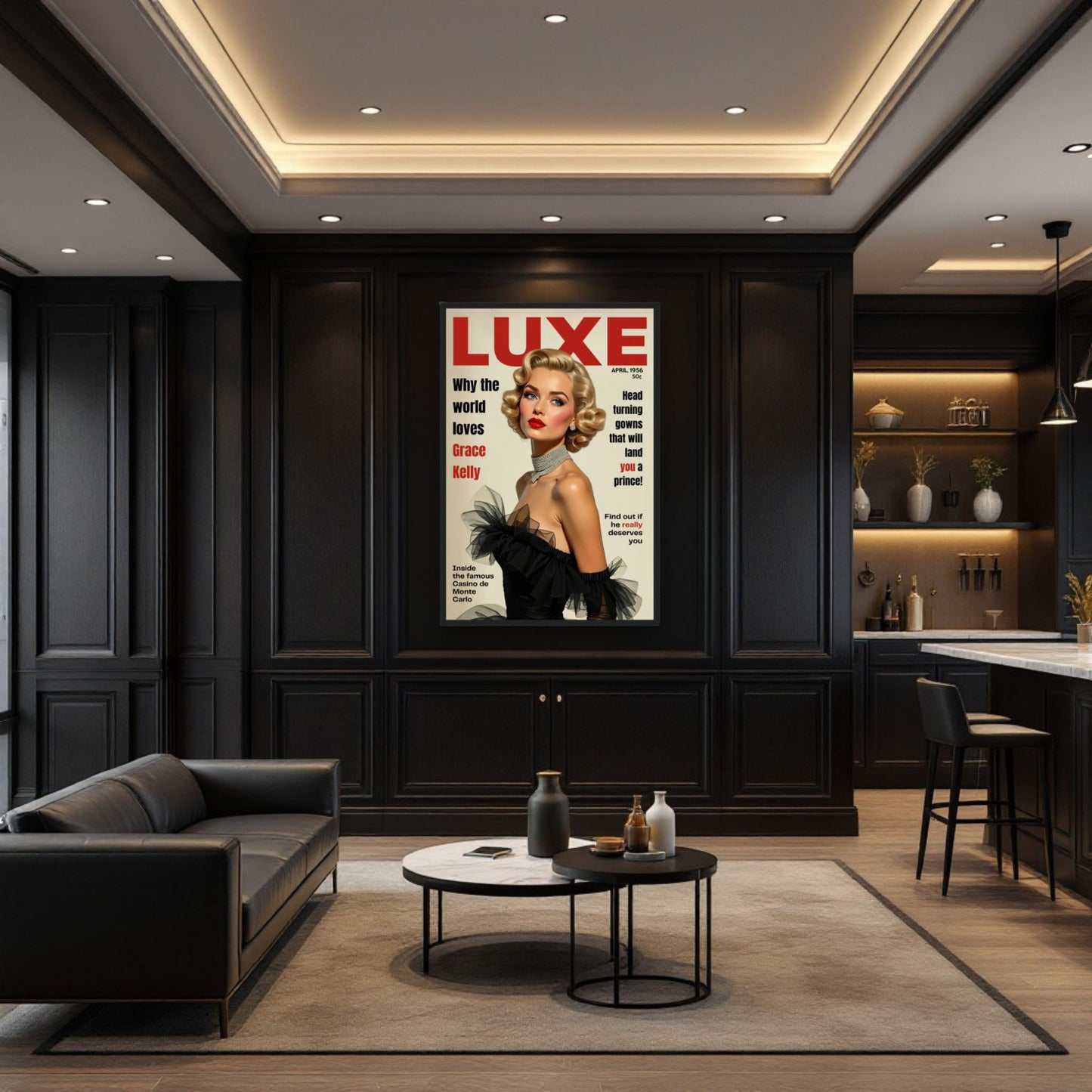 Grace Kelly Hollywood Glam Magazine Art Print