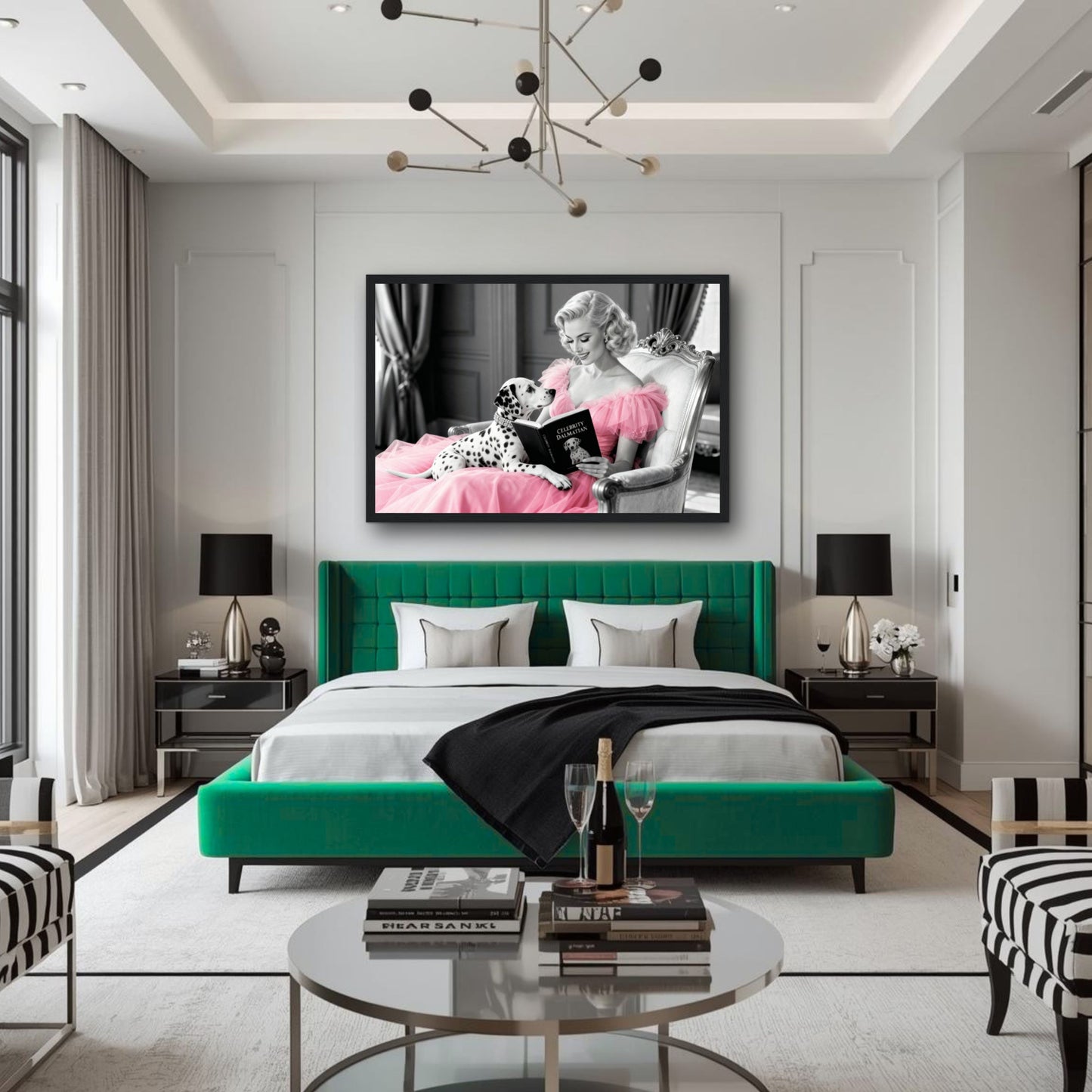 Hollywood Starlet Dalmatian Puppy Art Print