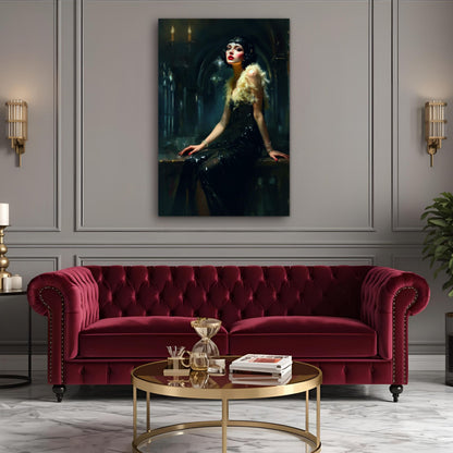 Speakeasy 1920s Elegant Flapper Art Print