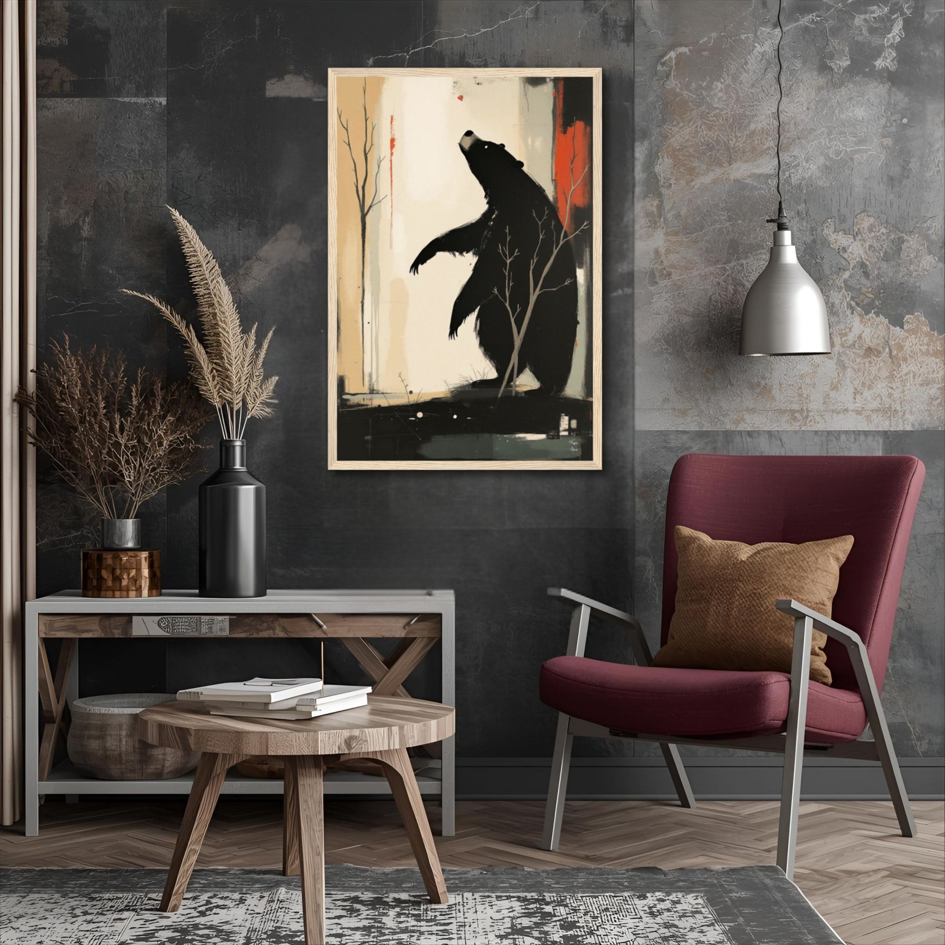 Abstract Bear Wildlife Art Print