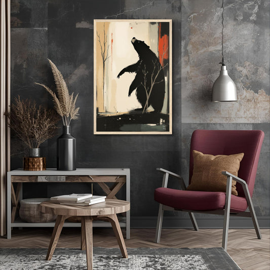 Abstract Bear Wildlife Art Print