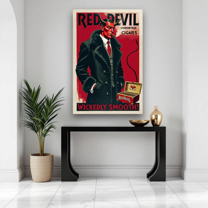 Red Devil 1920s Art Deco Cigar Art Print