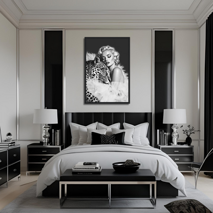 Marilyn Monroe Glam Leopard Art Print