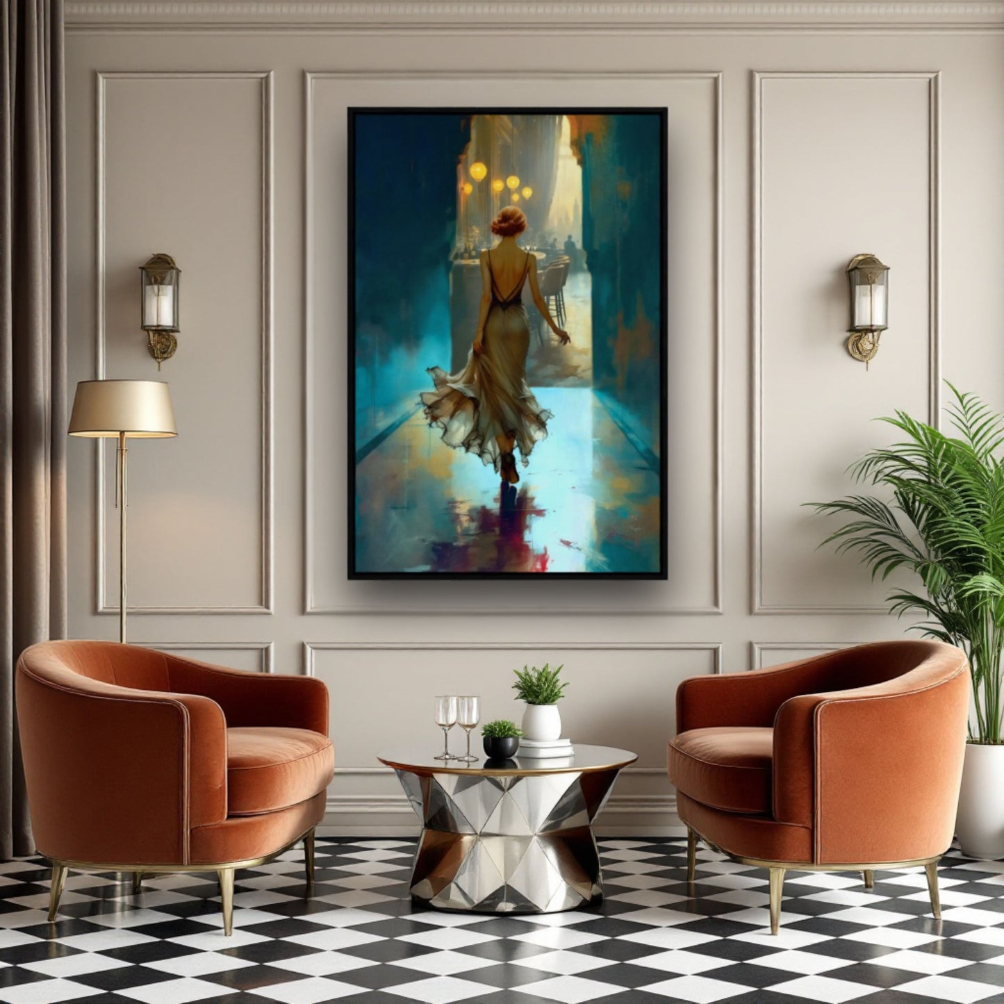 1920's Speakeasy Flapper Lounge Art Print