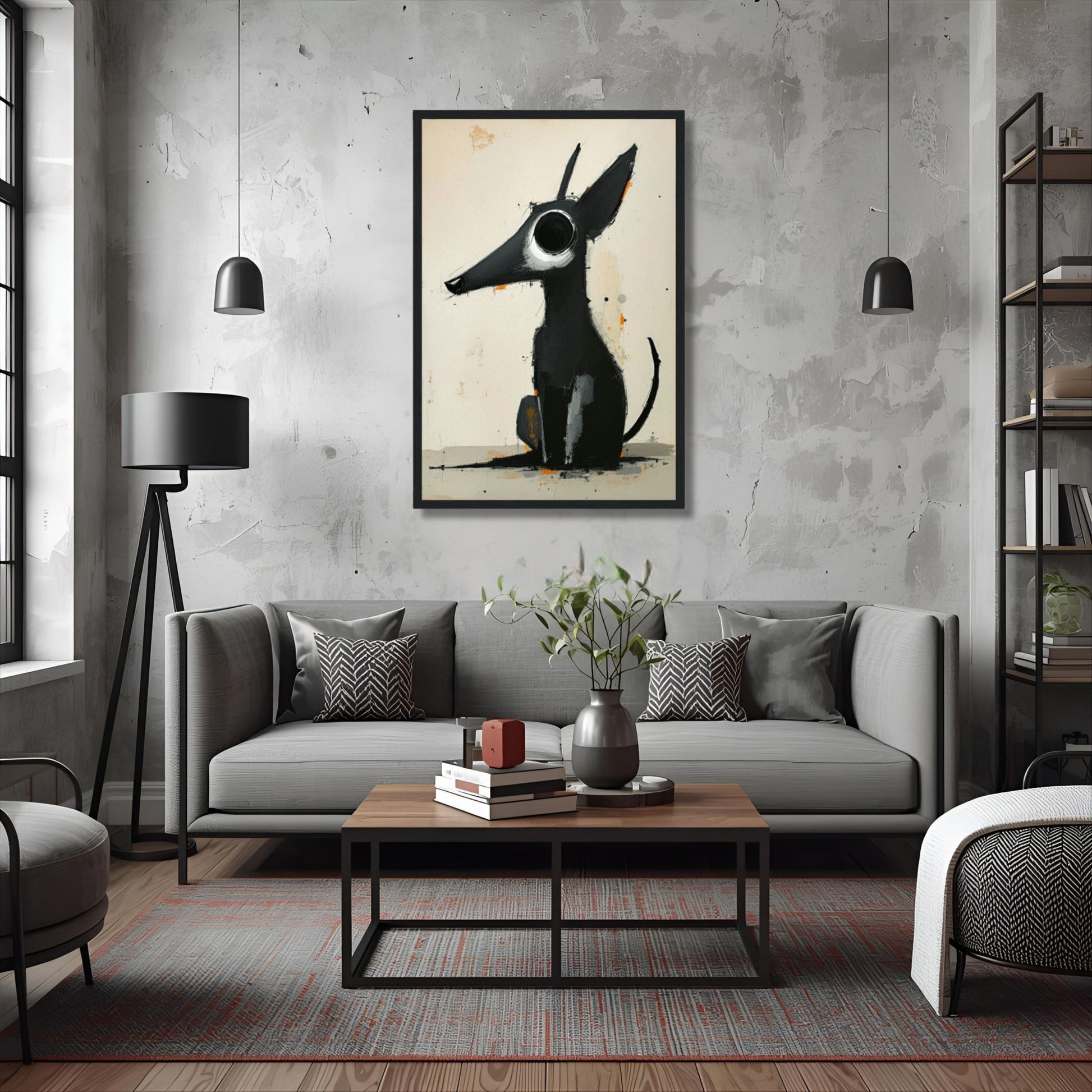 Big Eyed Abstract Dog Fine Art Print