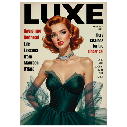Maureen O'Hara Vintage Fashion Art Poster Print No Frame 70x100 cm 28x40″ Classic Matte Paper Poster