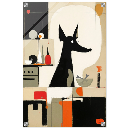 Modern Quirky Dog Lover Art Print No Frame 40x60 cm 16x24″ Sleek Acrylic Print