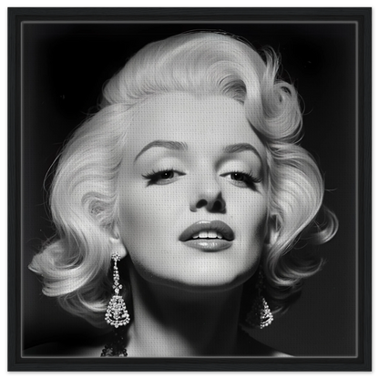 Marilynn Monroe Art Print Black Wood Frame 60x60 cm 24x24″ Framed Canvas