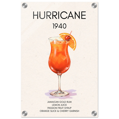 Hurricane Cocktail Bar Art Print No Frame 30x45 cm 12x18″ Acrylic Print