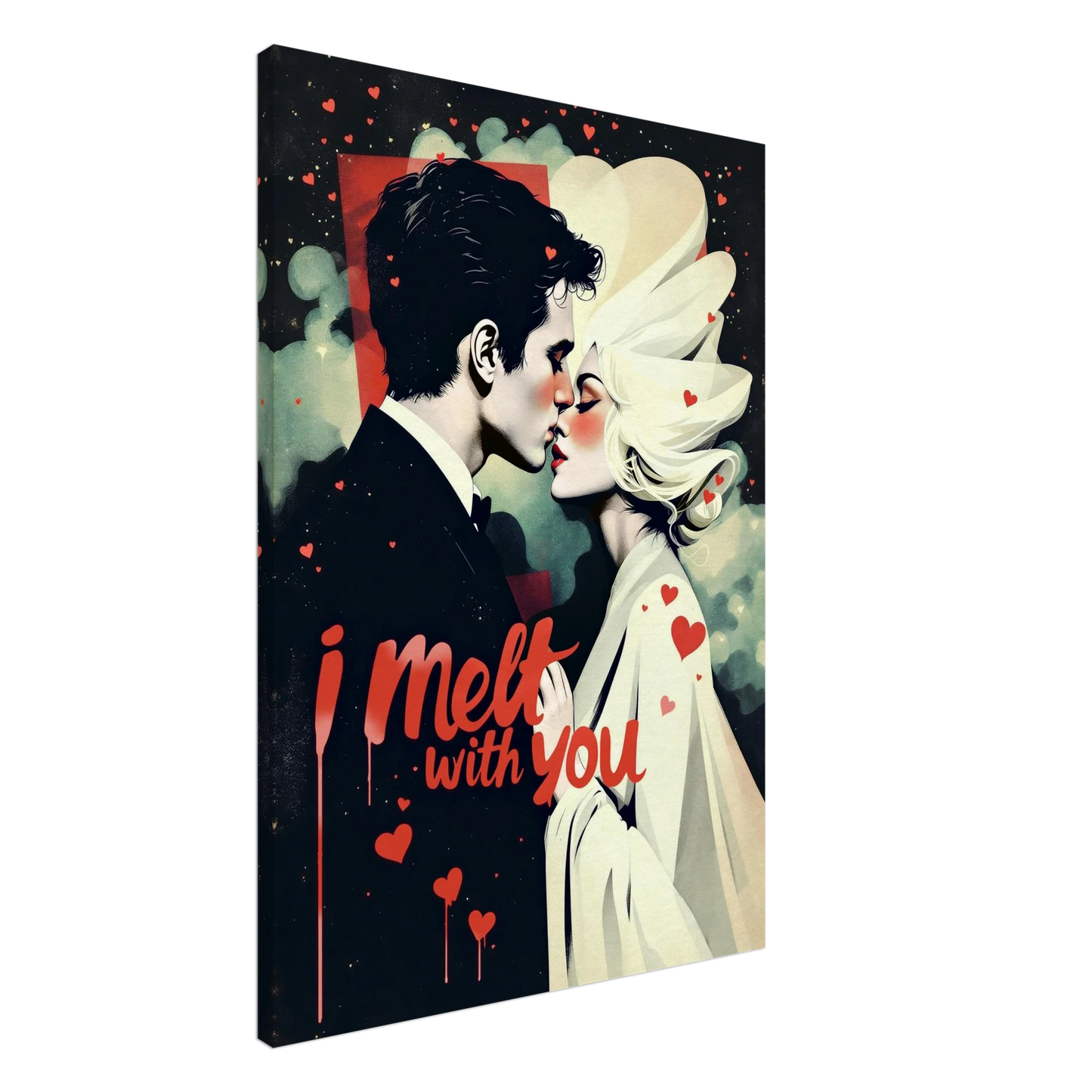 I Melt With You Avant-garde Retro Art Print 28x40″ Gallery Wrapped Canvas - 1.5" Mirrored Sides