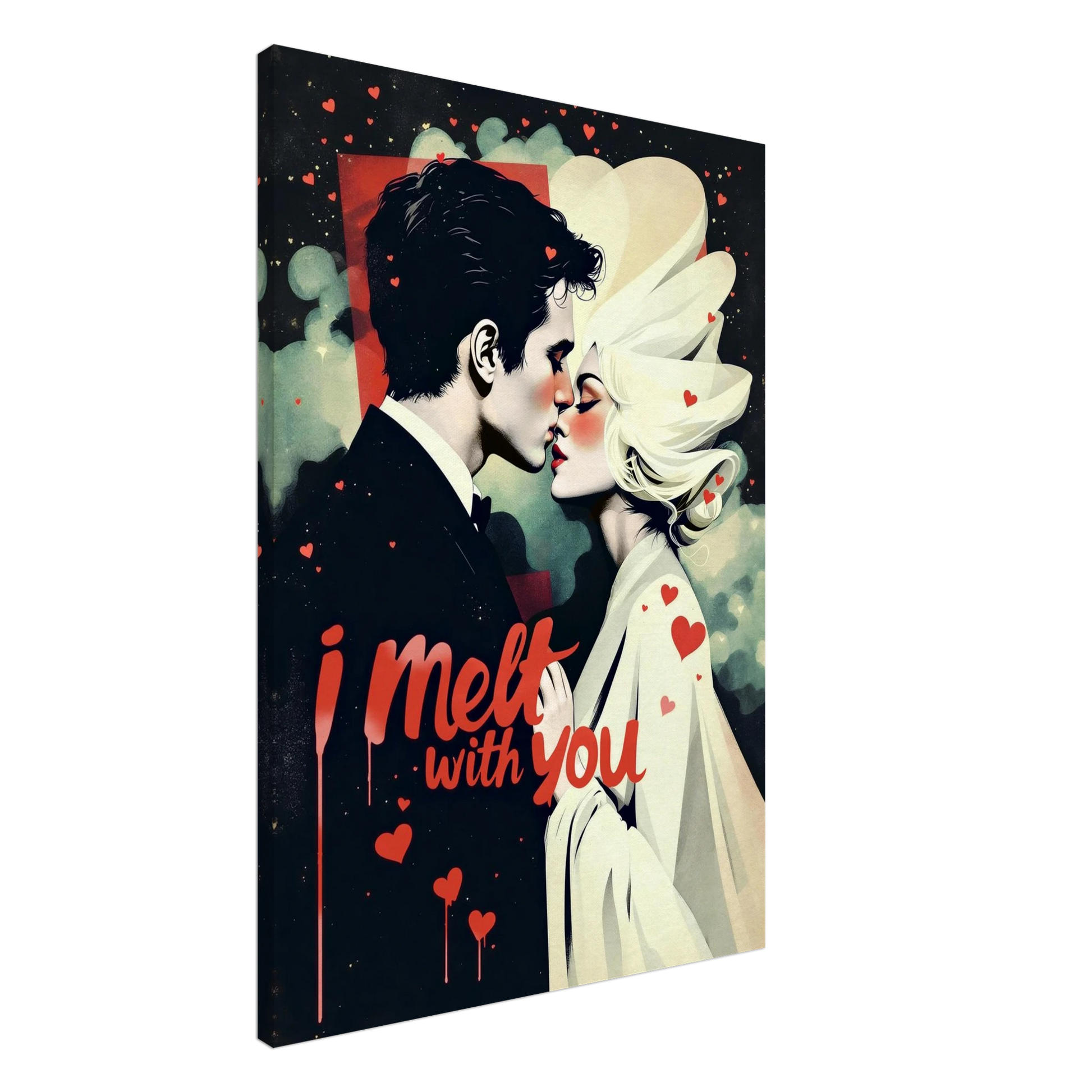 I Melt With You Avant-garde Retro Art Print 28x40″ Gallery Wrapped Canvas - 1.5" Mirrored Sides