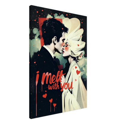 I Melt With You Avant-garde Retro Art Print 28x40″ Gallery Wrapped Canvas - 1.5" Mirrored Sides