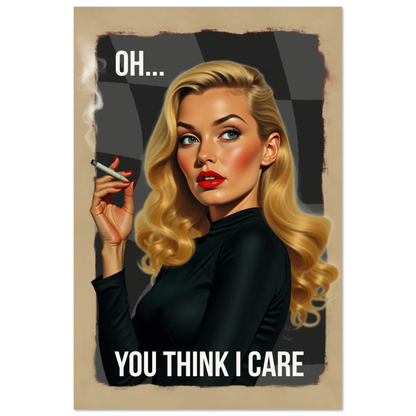 Retro Blonde Bombshell 1960s Funny Quote Art Print No Frame 30x45 cm 12x18″ Museum-Quality Matte Paper Poster