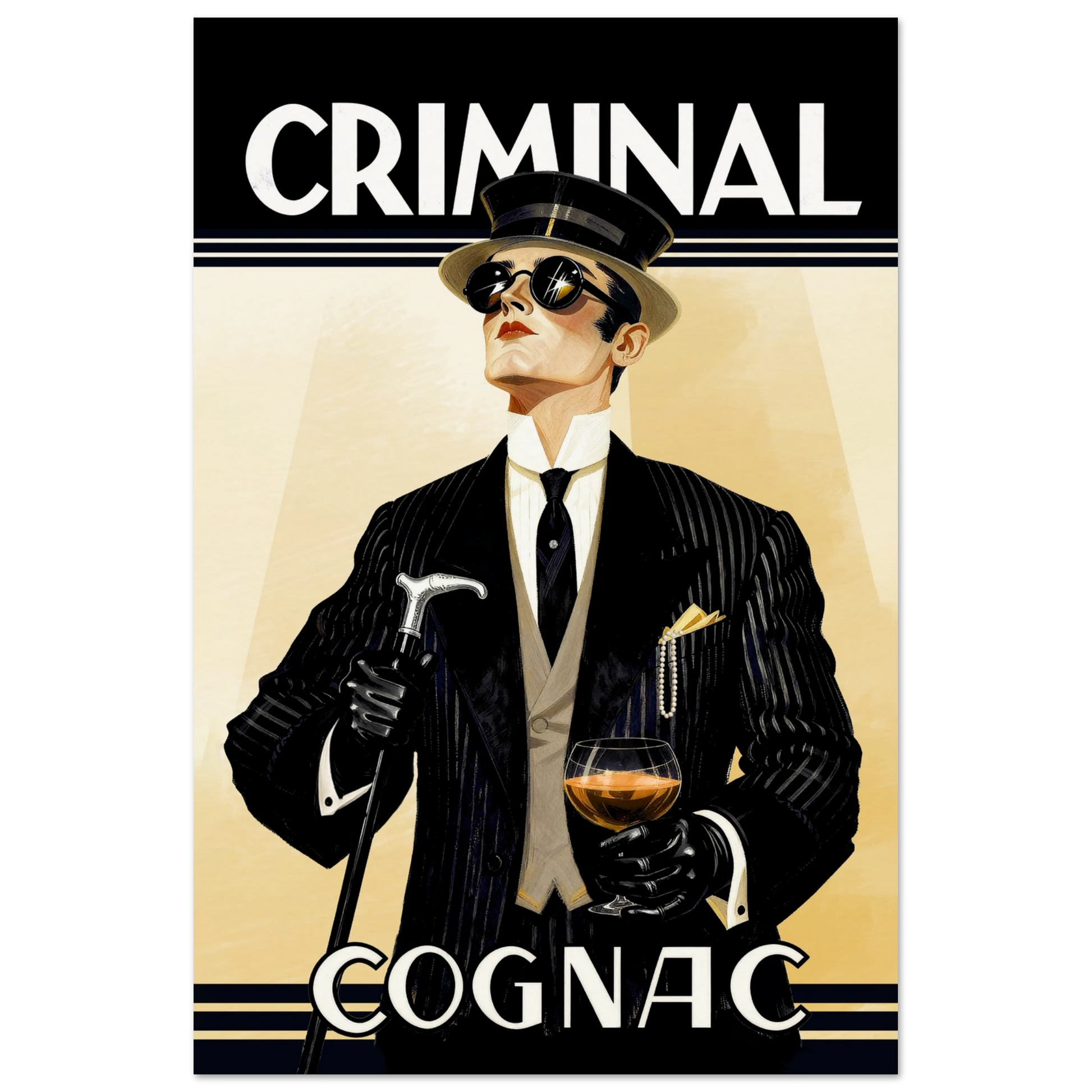 Criminal Cognac 1920s Art Deco Print