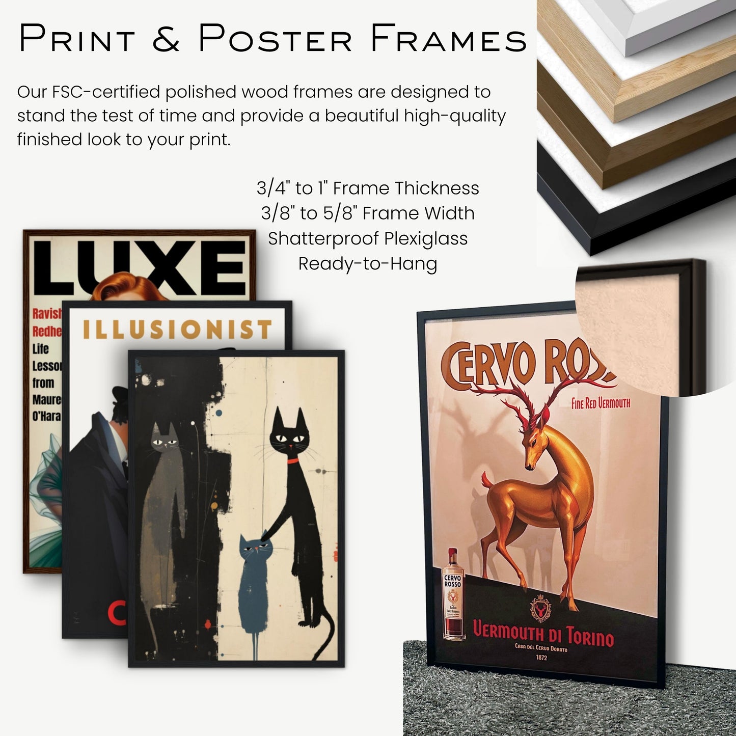 Abstract Cat Family Art Poster Print