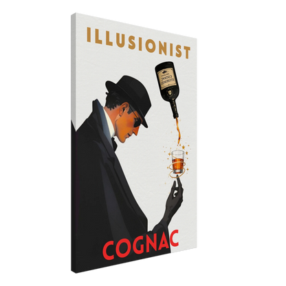 Vintage Illusionist Cognac Cocktail Bar Poster Print 60x90 cm 24x36″ Gallery Wrapped Canvas No Frame