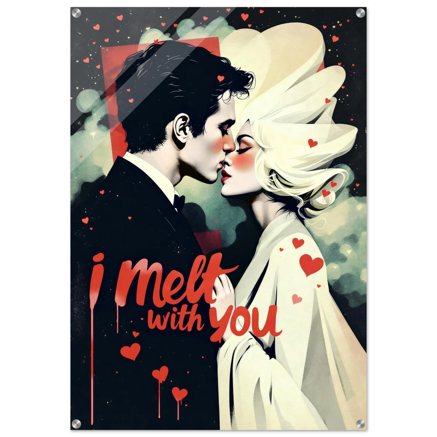 I Melt With You Avant-garde Retro Art Print 28x40″ Sleek Acrylic Print