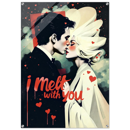 I Melt With You Avant-garde Retro Art Print 28x40″ Sleek Acrylic Print