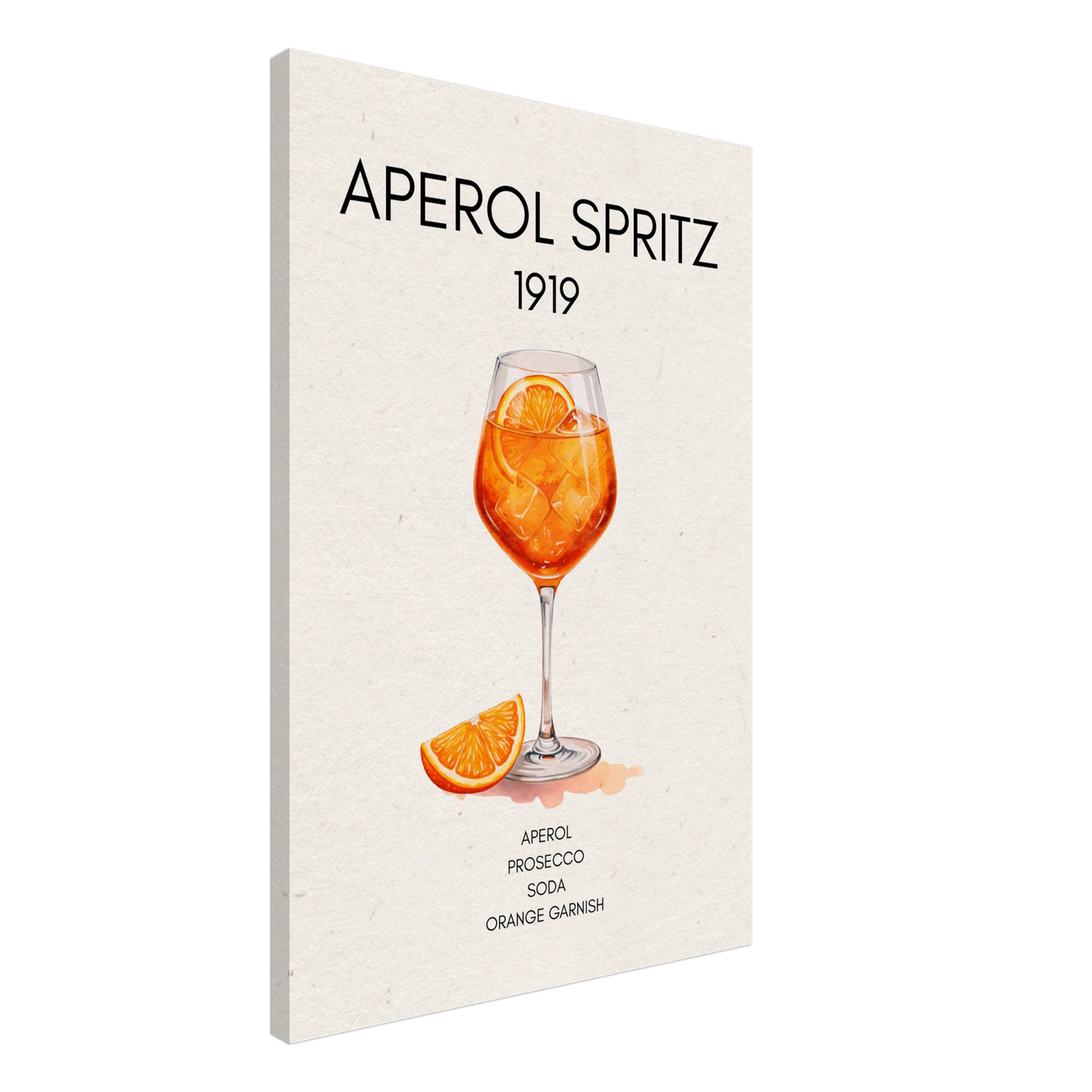 Aperol Spritz Cocktail Bar Poster Print No Frame 60x90 cm 24x36″ Gallery Wrapped Canvas