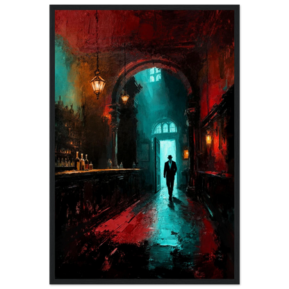 Speakeasy 1920s Bar Art Poster Print 40x60 cm 16x24″ Museum-Quality Matte Framed Poster Black Wood Frame