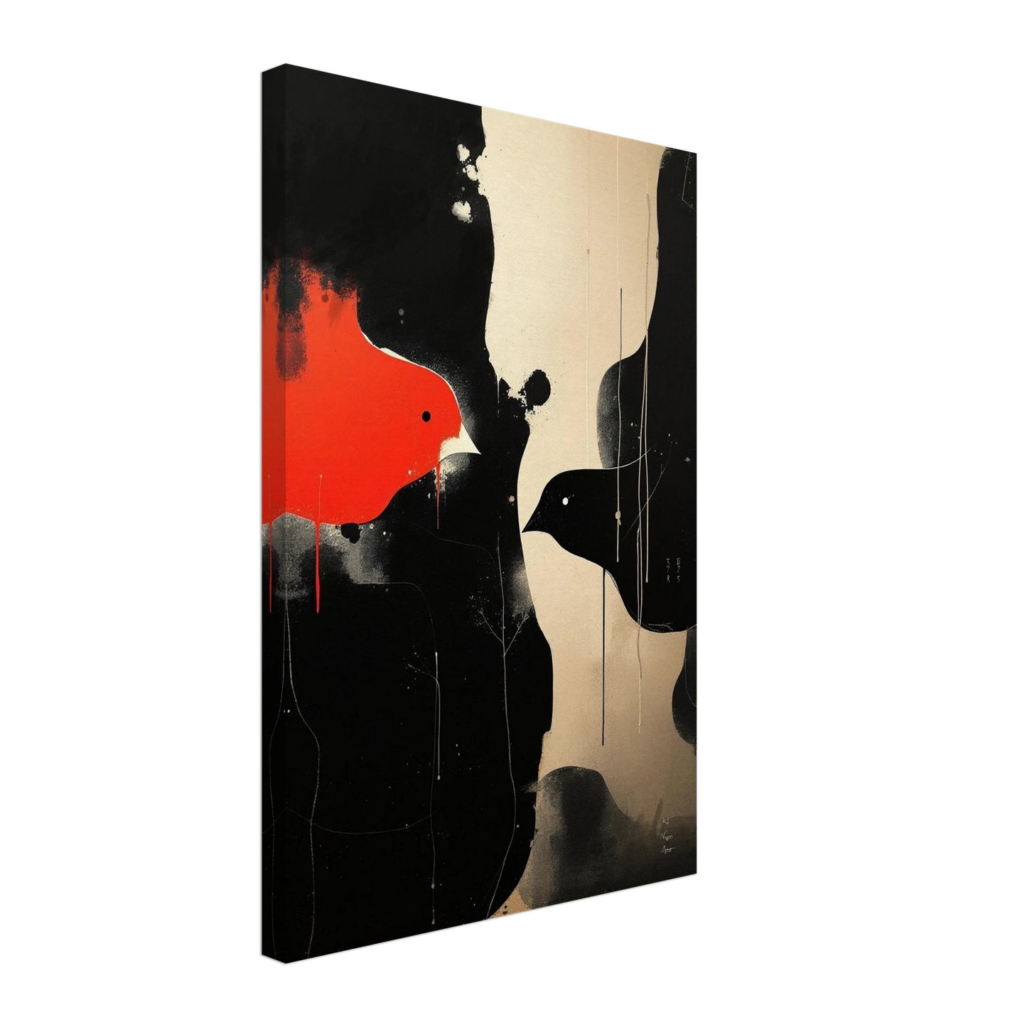 Abstract Bird Minimalist Fine Art Print 40x60 cm 16x24″ Gallery Wrapped Canvas No Frame