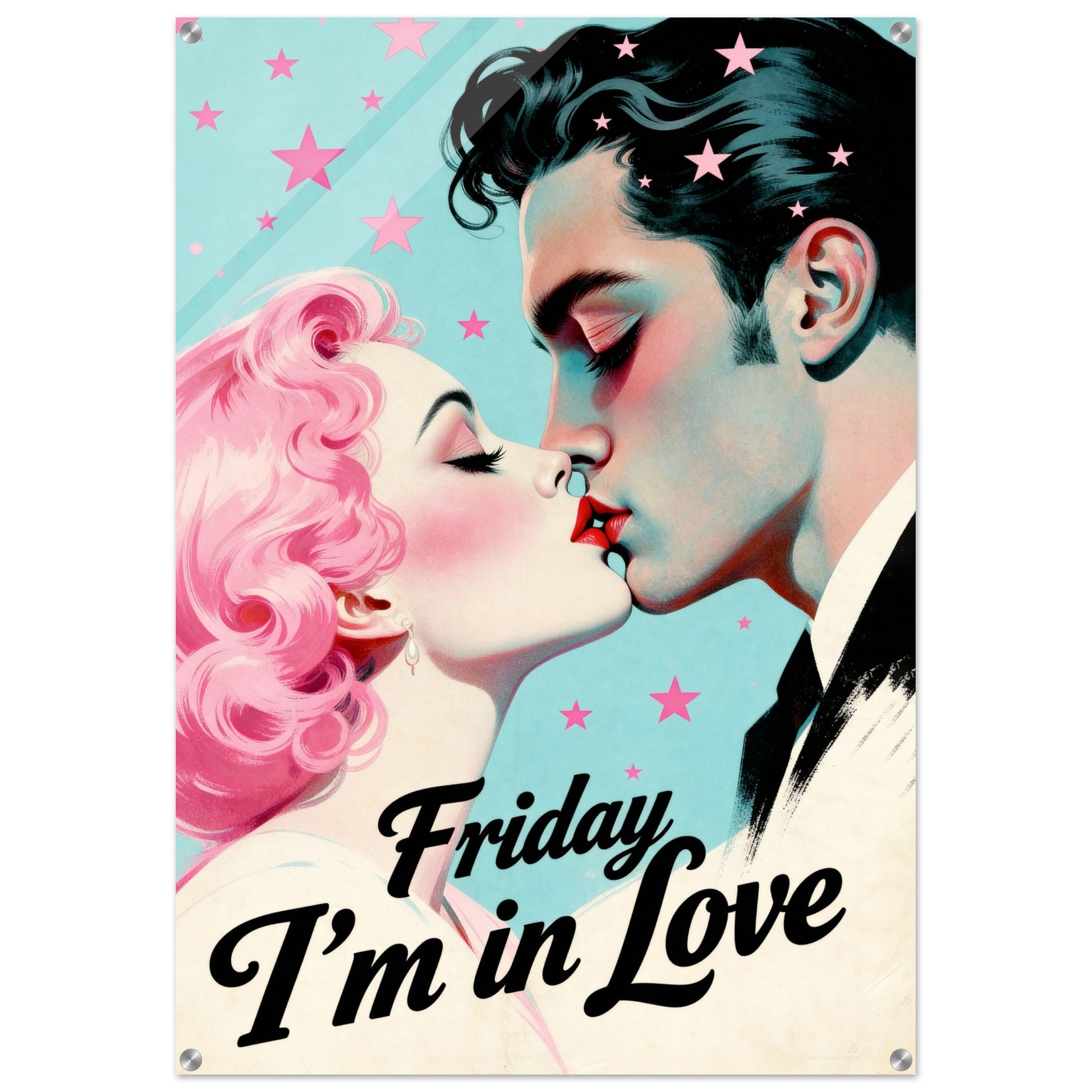 Friday I'm In Love - Retro Romantic Art Print