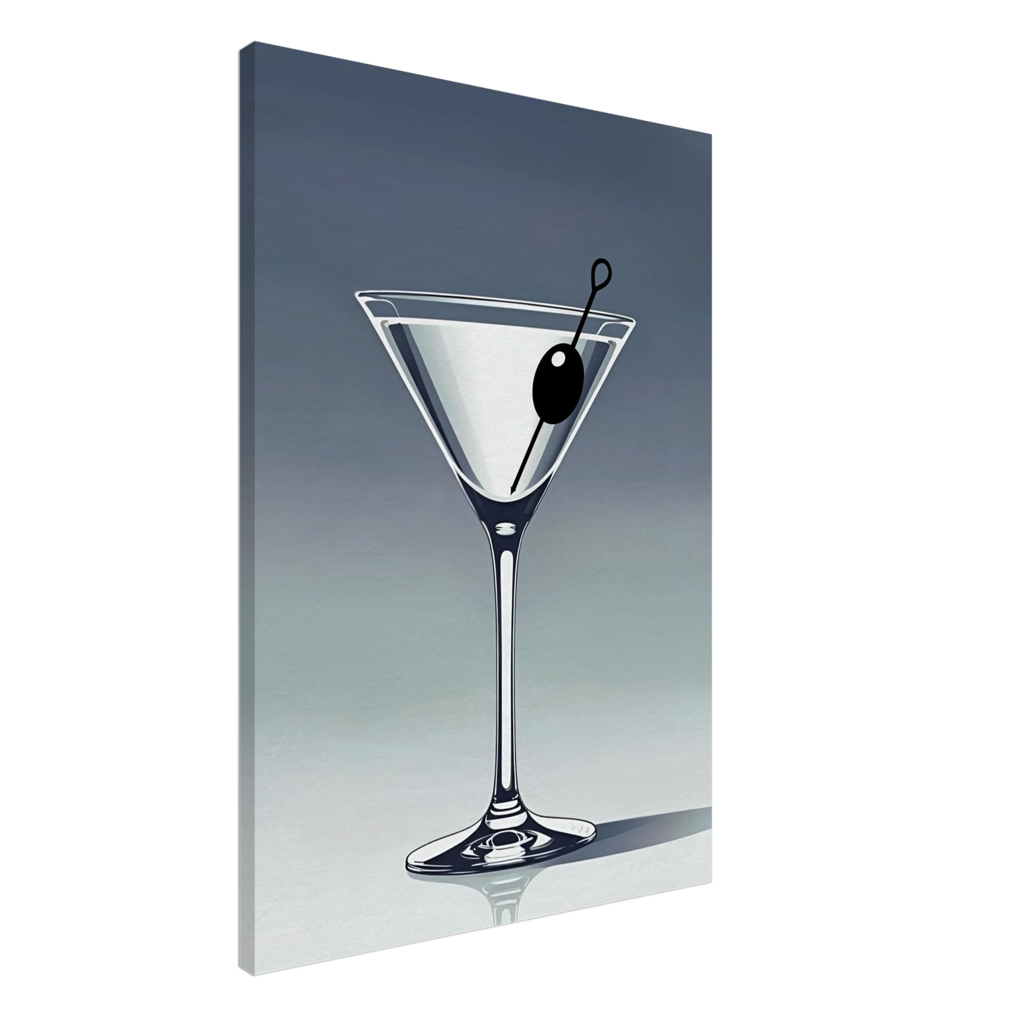 Retro Martini Cocktail Bar Art Print 70x100 cm 28x40″ Gallery Wrapped Canvas No Frame