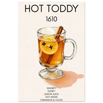 Hot Toddy Cocktail Bar Art Print No Frame 30x45 cm 12x18″ Classic Matte Paper Poster