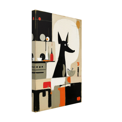 Modern Quirky Dog Lover Art Print No Frame 30x45 cm 12x18″ Gallery Wrapped Canvas